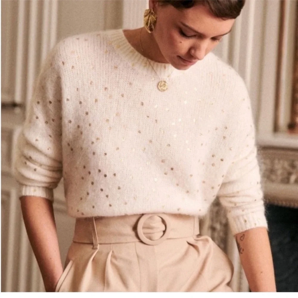 Sezane Lupin Wool Mohair Sweater Sz S - Picture 7 of 7